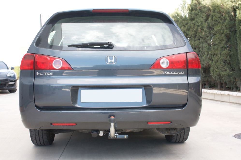 STEINHOF Nuovo gancio di traino estraibile verticale compatibile con Honda Accord Tourer SW 08.2008-2015 con 7-poli kit elettrico universale